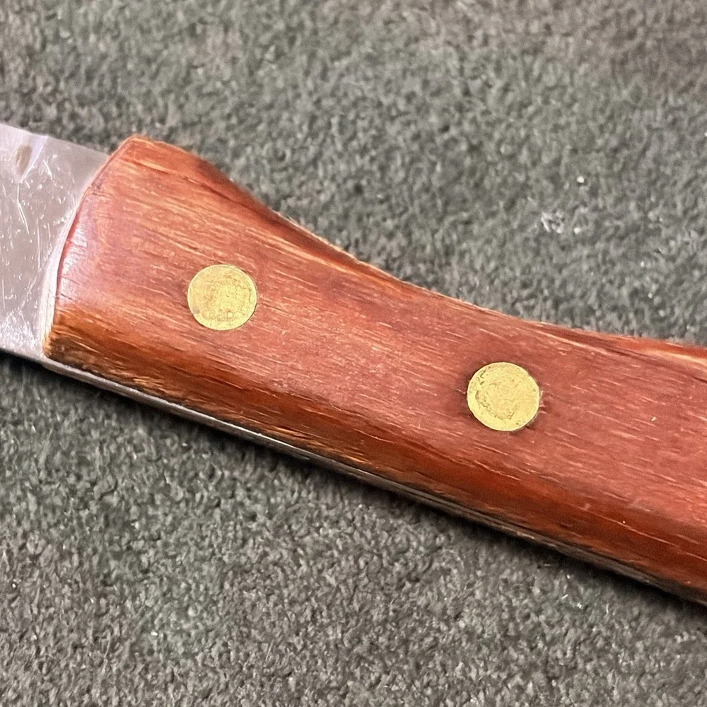 Vintage Serrated Ecko Bread Knife 13.5 Inch Blade Wood Handle